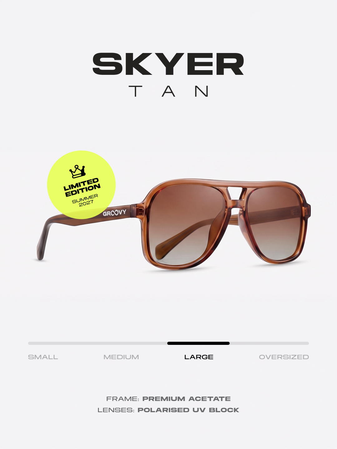 Skyer aviator retro sunglasses sunrise premium acetate frame - gradient polarised UV400 eco-friendly sunnies Manly Beach Australia