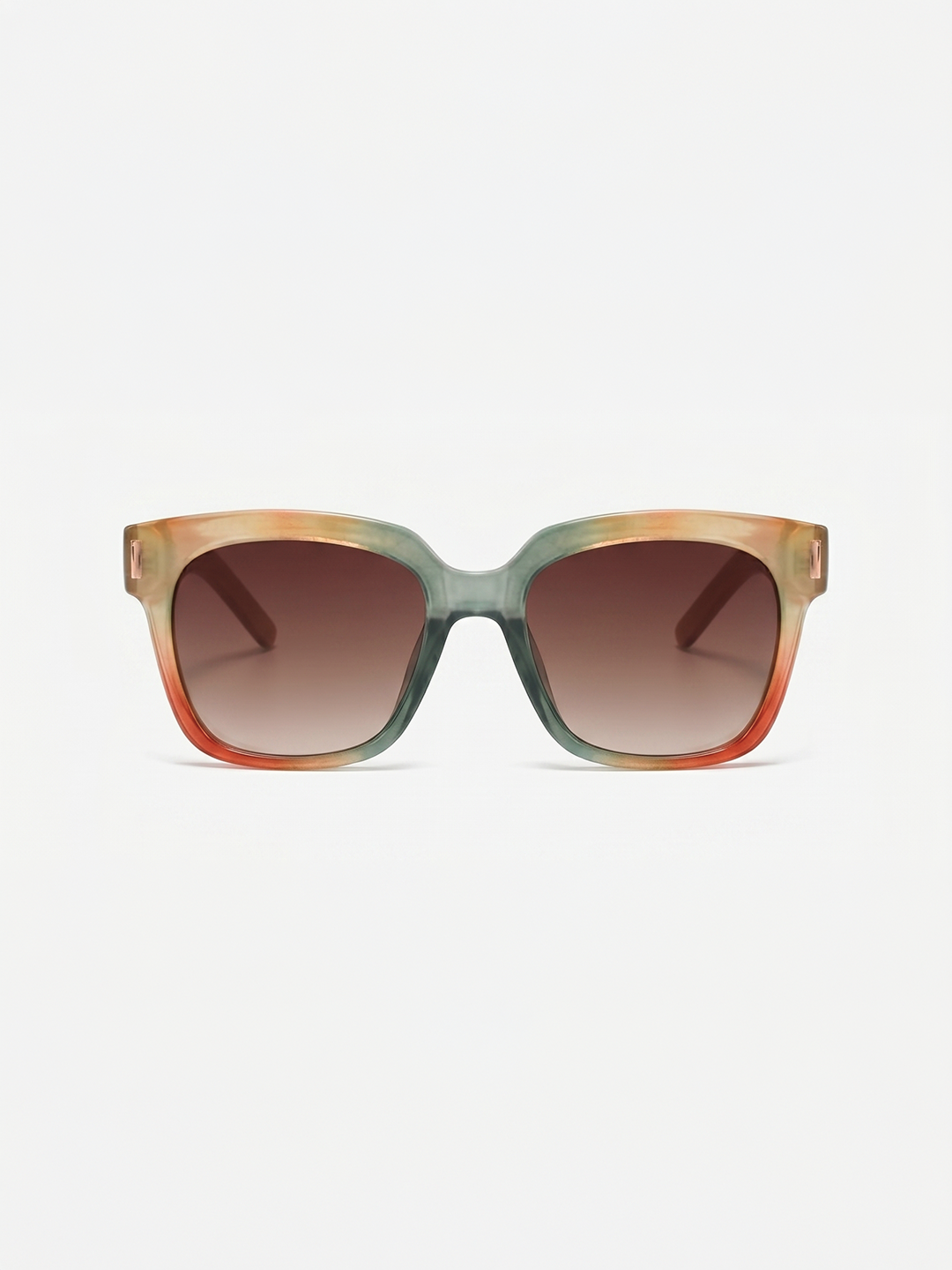 Gaia oversized square sunglasses rainbow TR90 crystal frame bamboo temples - polarised UV400 eco-friendly sunnies Manly Beach Australia