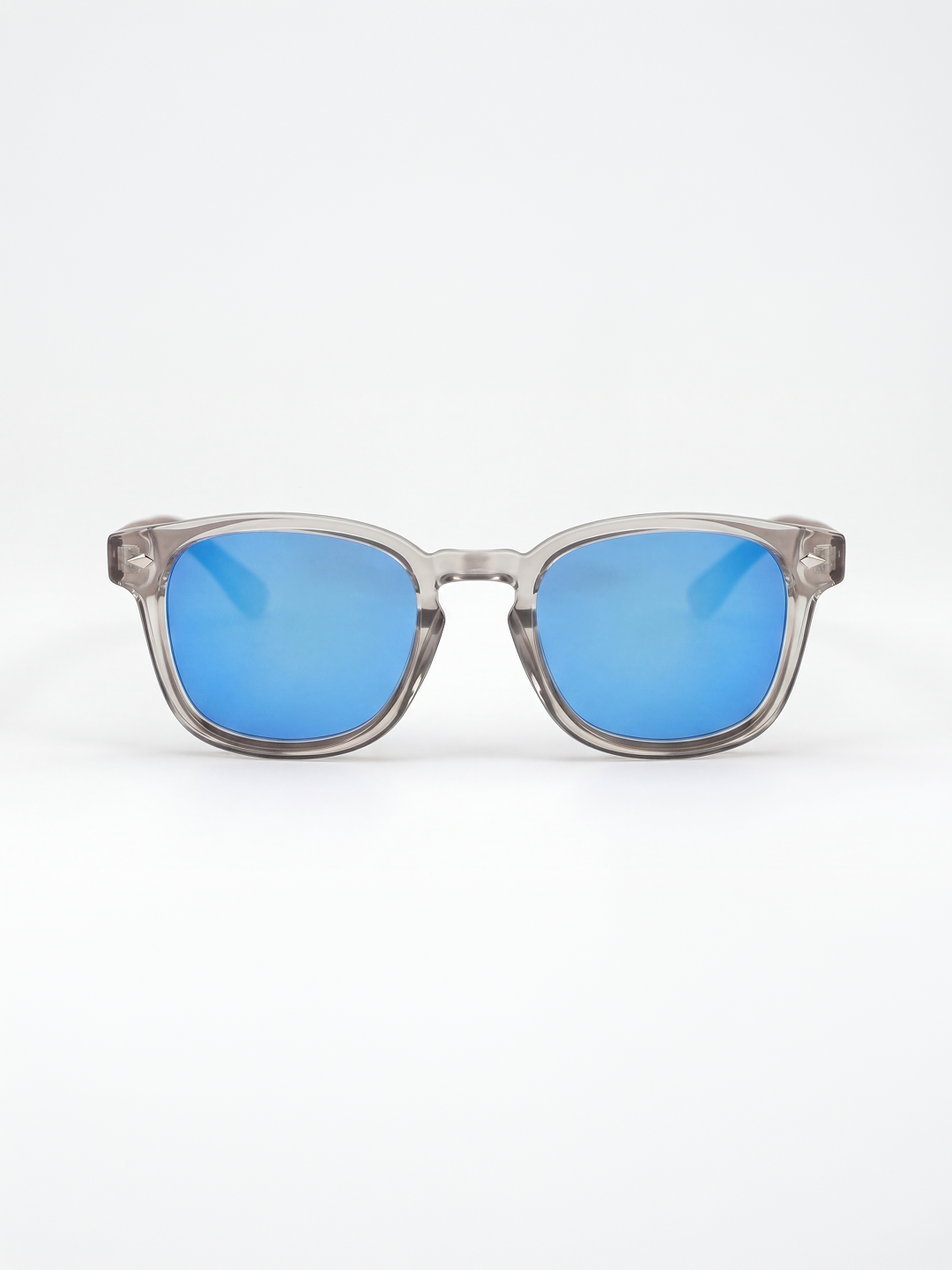 Zephyr square sunglasses sky TR90 crystal frame walnut wood temples - polarised UV400 eco-friendly sunnies Manly Beach Australia