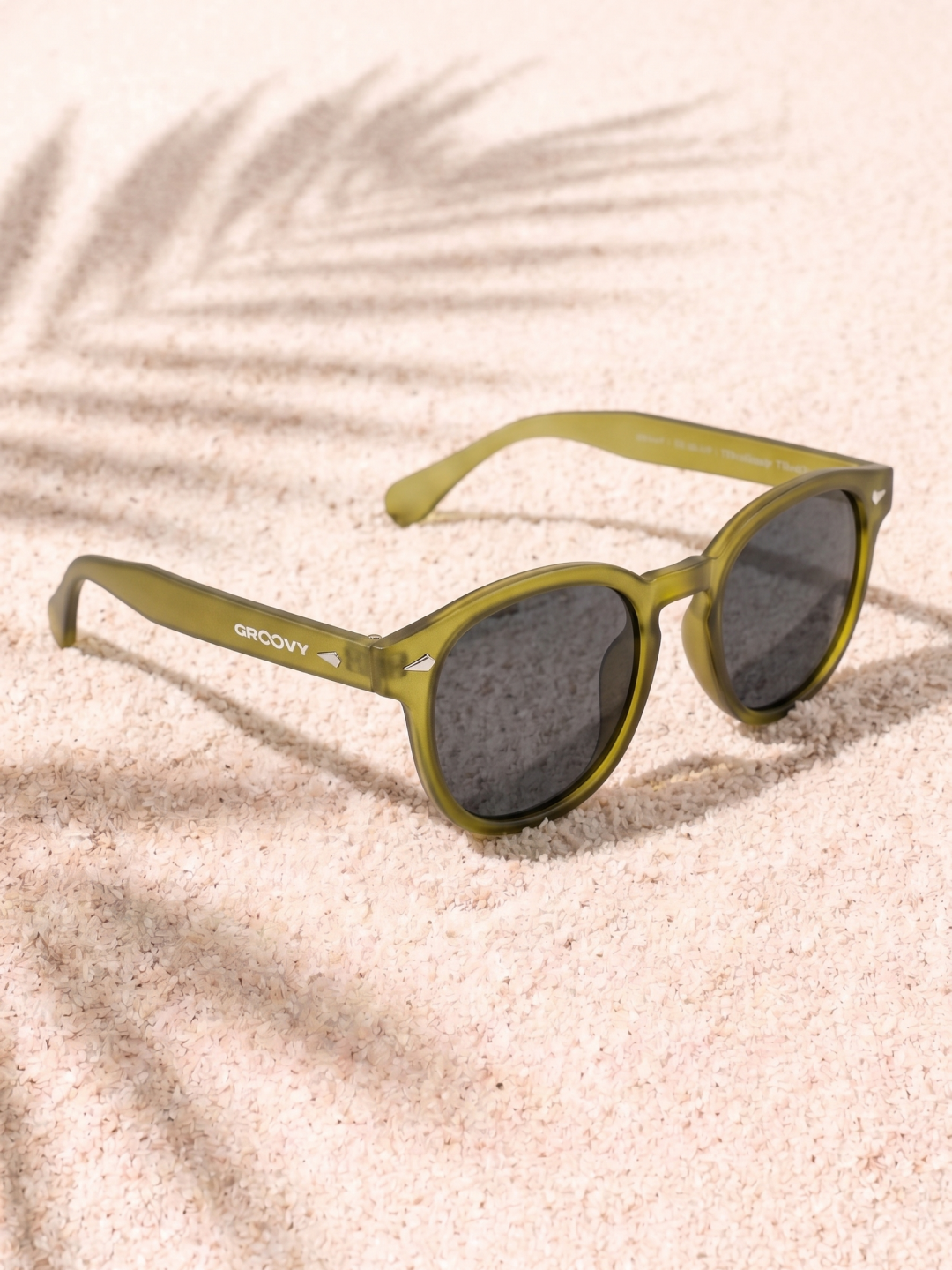 Breeze round retro sunglasses grass recycled PET frame - polarised UV400 eco-friendly sunnies Manly Beach Australia