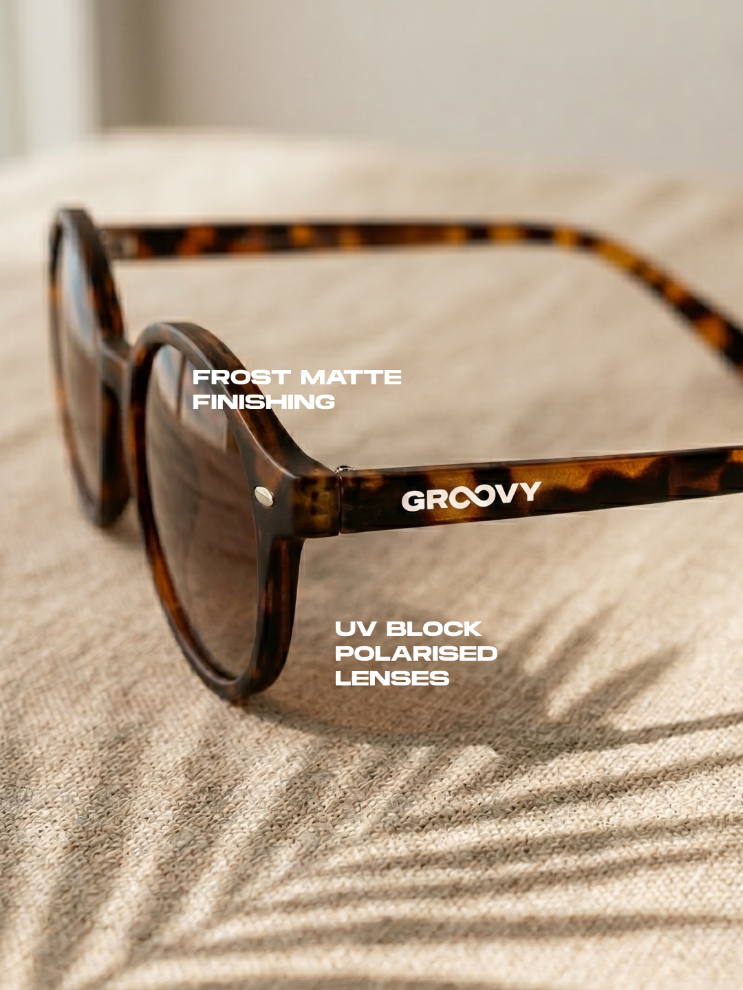 Loom round retro trend summer 2027 sunglasses tan recycled PET frame - polarised UV400 eco-friendly sunnies Manly Beach Australia
