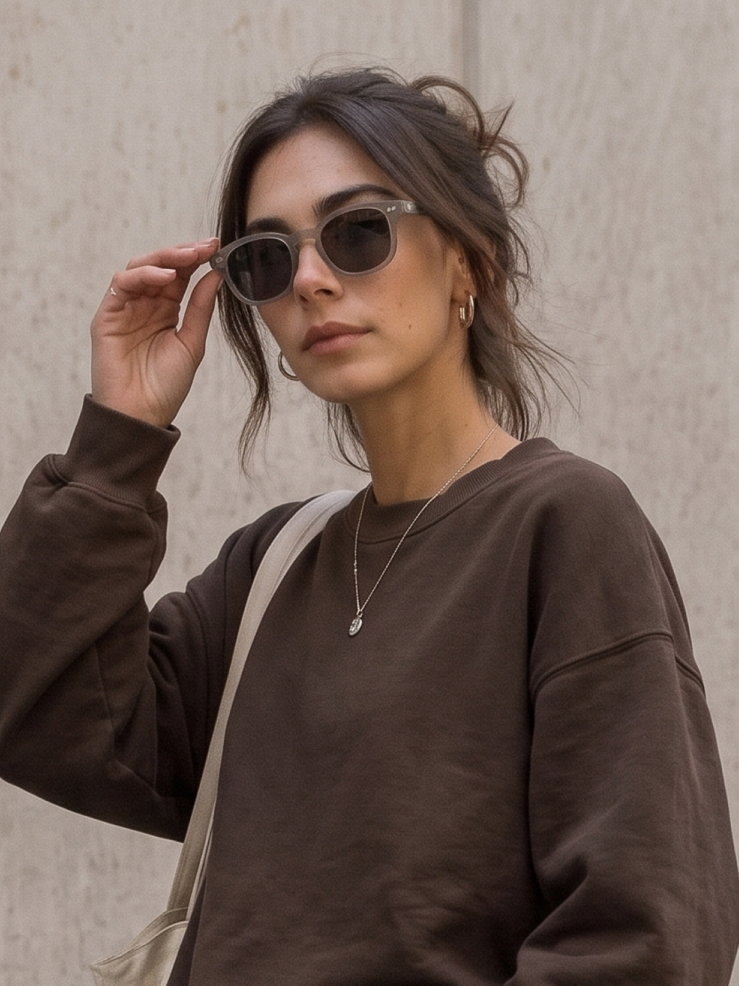 Seven geometric keyhole sunglasses cloud recycled PET frame - polarised UV400 eco-friendly sunnies Manly Beach Australia