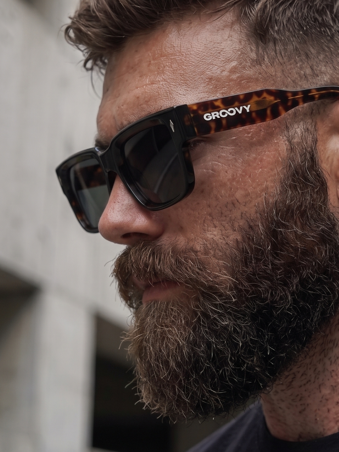 Slate bold square sunglasses tortoise TR90 acetate frame - polarised UV400 eco-friendly sunnies Manly Beach Australia