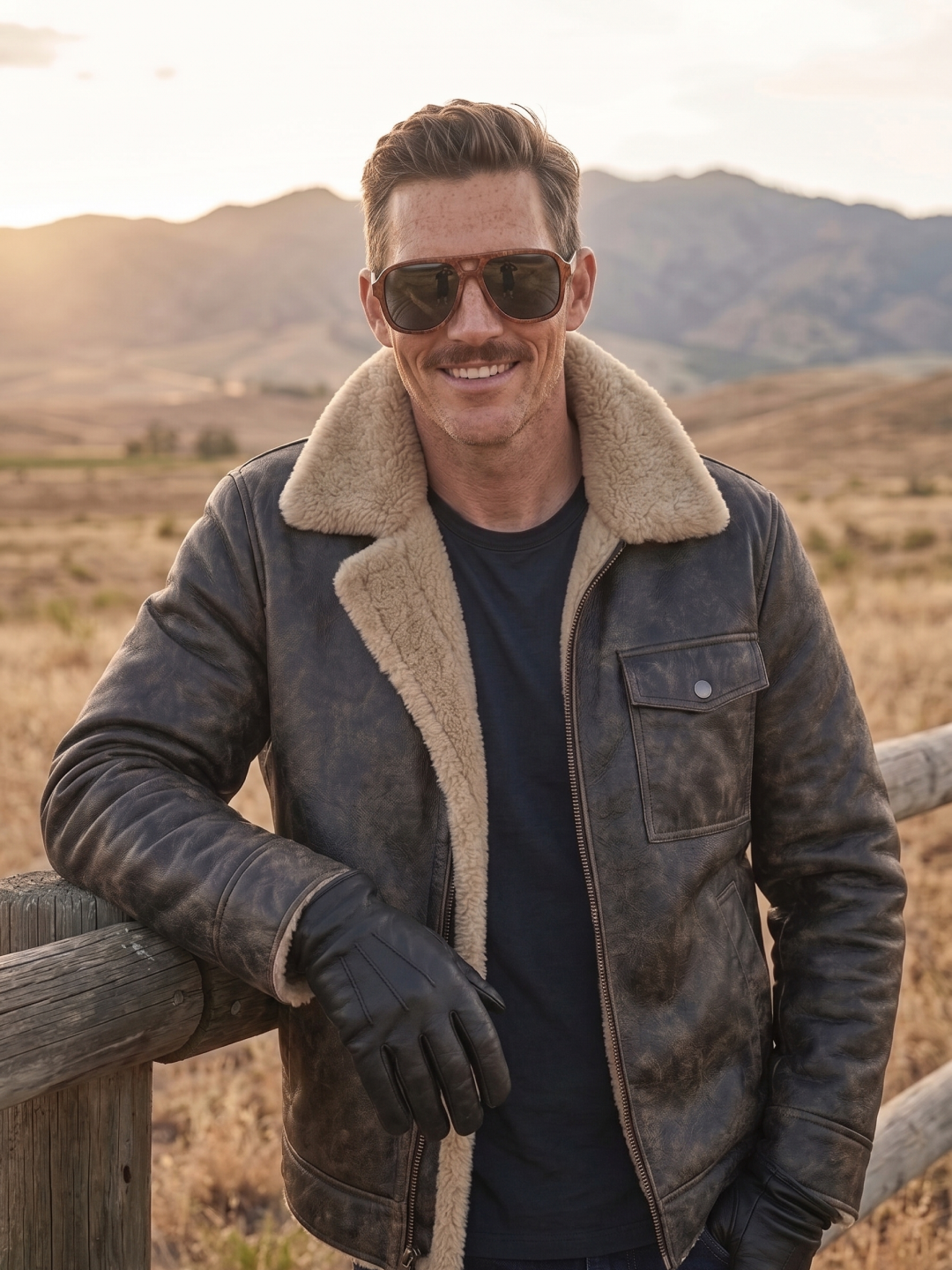 Aviator wood sunglasses red burl laminated timber frame - polarised UV400 eco-friendly sunnies Manly Beach Australia