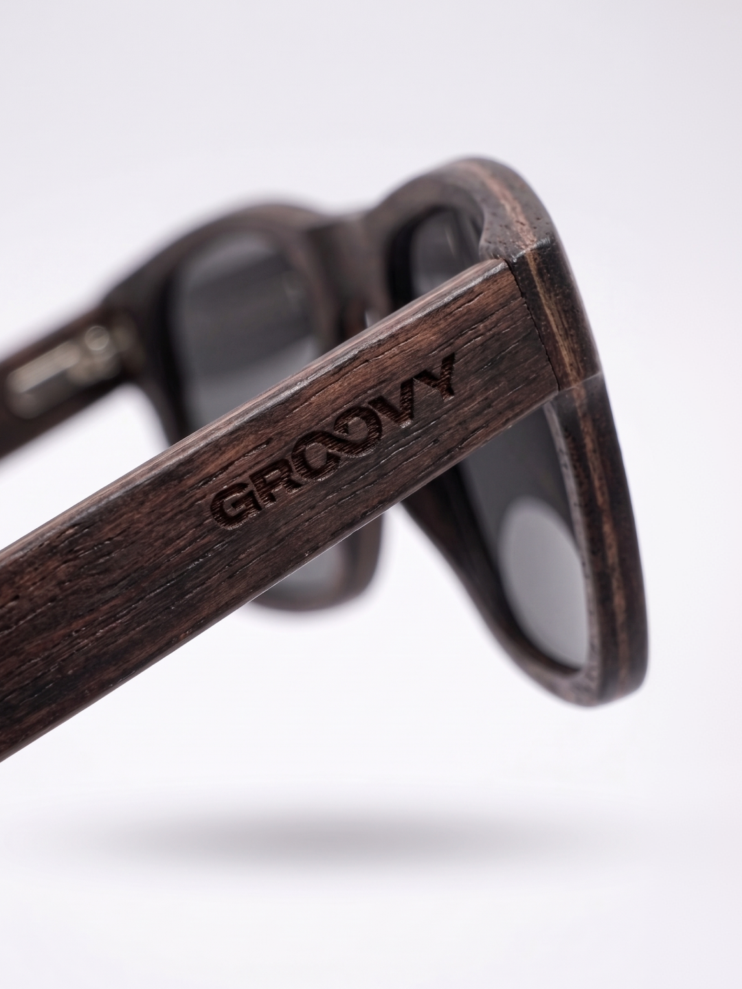 Manly square wood sunglasses ebony laminated timber frame - polarised UV400 eco-friendly sunnies Manly Beach Australia