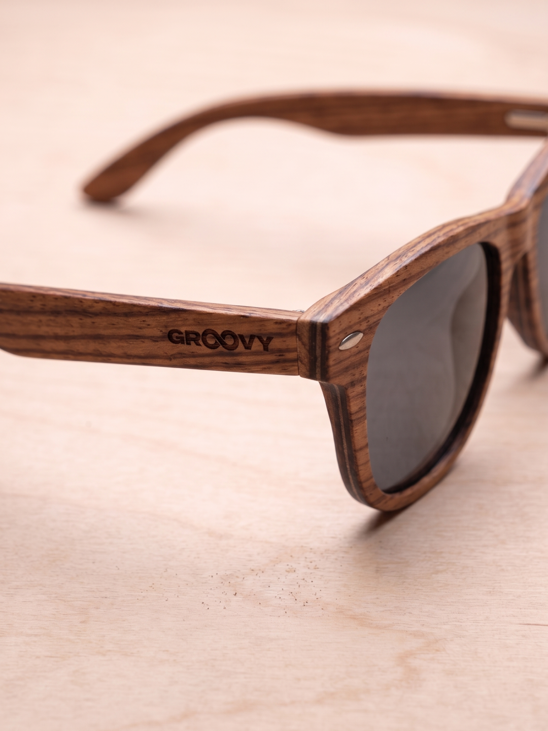 Wayford wayfarer wood sunglasses zebra wood laminated timber frame - polarised UV400 eco-friendly sunnies Manly Beach Australia