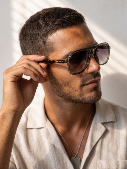 Skyer aviator retro sunglasses selva premium acetate frame - gradient polarised UV400 eco-friendly sunnies Manly Beach Australia 