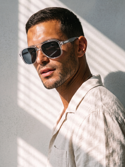 Skyer aviator retro sunglasses selva premium acetate frame - gradient polarised UV400 eco-friendly sunnies Manly Beach Australia 