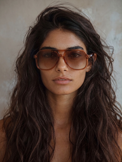 Skyer aviator retro sunglasses sunrise premium acetate frame - gradient polarised UV400 eco-friendly sunnies Manly Beach Australia 