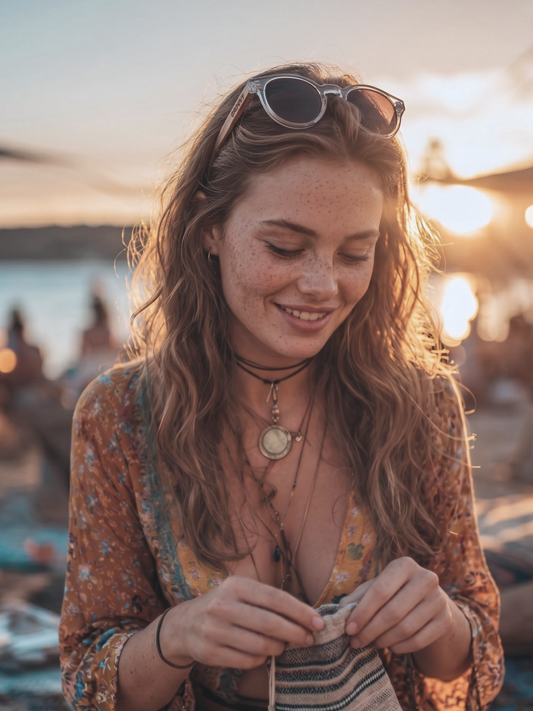 Cali round keyhole sunglasses lucid TR90 crystal frame zebra wood temples - polarised UV400 eco-friendly sunnies Manly Beach Australia 