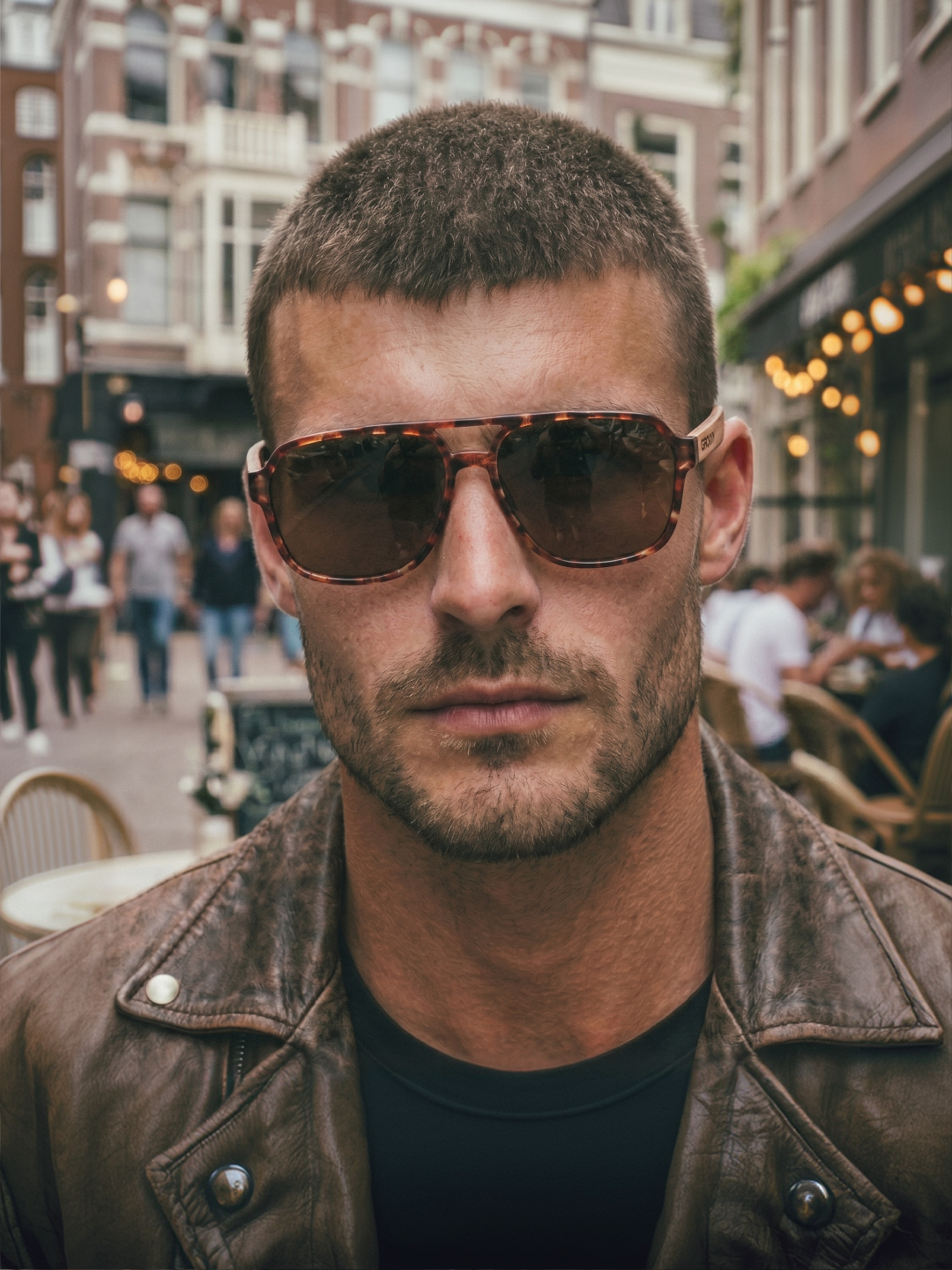 Pilot aviator sunglasses camo TR90 rubber frame zebra wood temples - polarised UV400 eco-friendly sunnies Manly Beach Australia 