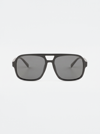 Blow oversized aviator sunglasses black recycled PET frame - polarised UV400 eco-friendly sunnies Manly Beach Australia 