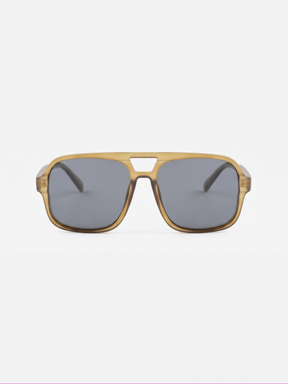 Blow oversized aviator sunglasses green recycled PET frame - polarised UV400 eco-friendly sunnies Manly Beach Australia 