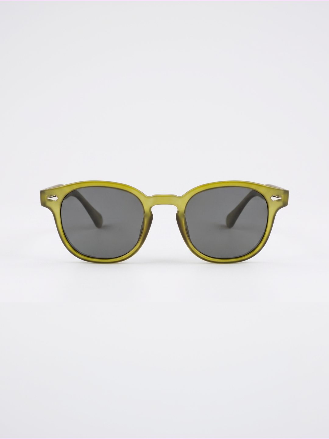 Breeze round retro sunglasses grass recycled PET frame - polarised UV400 eco-friendly sunnies Manly Beach Australia #color_green