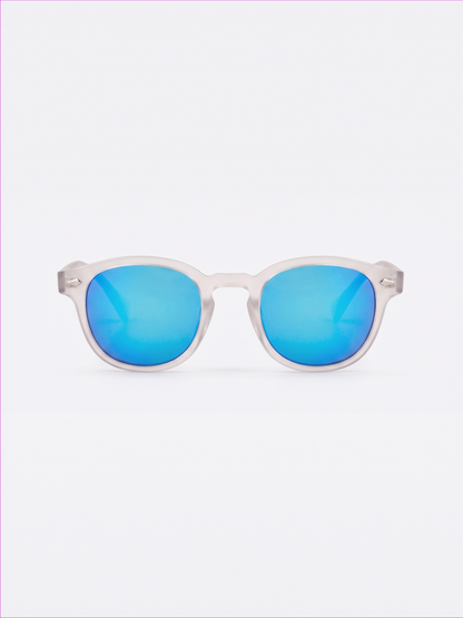Breeze round retro sunglasses grass recycled PET frame - polarised UV400 eco-friendly sunnies Manly Beach Australia 