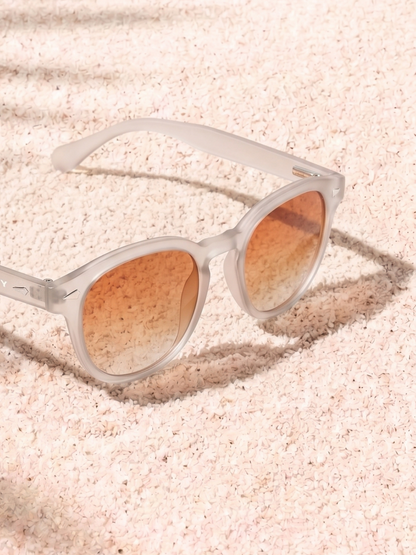 Breeze round retro sunglasses grass recycled PET frame - polarised UV400 eco-friendly sunnies Manly Beach Australia 