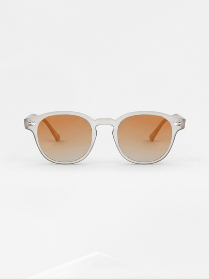 Breeze round retro sunglasses tan recycled PET frame - polarised UV400 eco-friendly sunnies Manly Beach Australia 