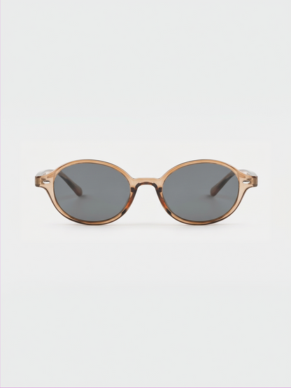 Loom round retro trend summer 2027 sunglasses tan recycled PET frame - polarised UV400 eco-friendly sunnies Manly Beach Australia 