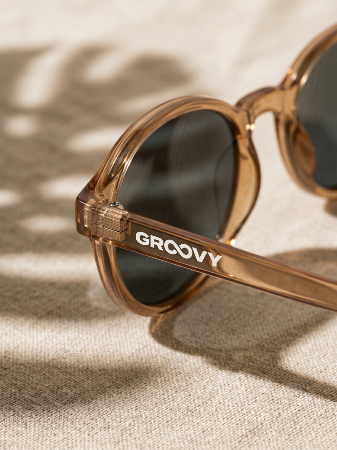 Loom round retro trend summer 2027 sunglasses tan recycled PET frame - polarised UV400 eco-friendly sunnies Manly Beach Australia 