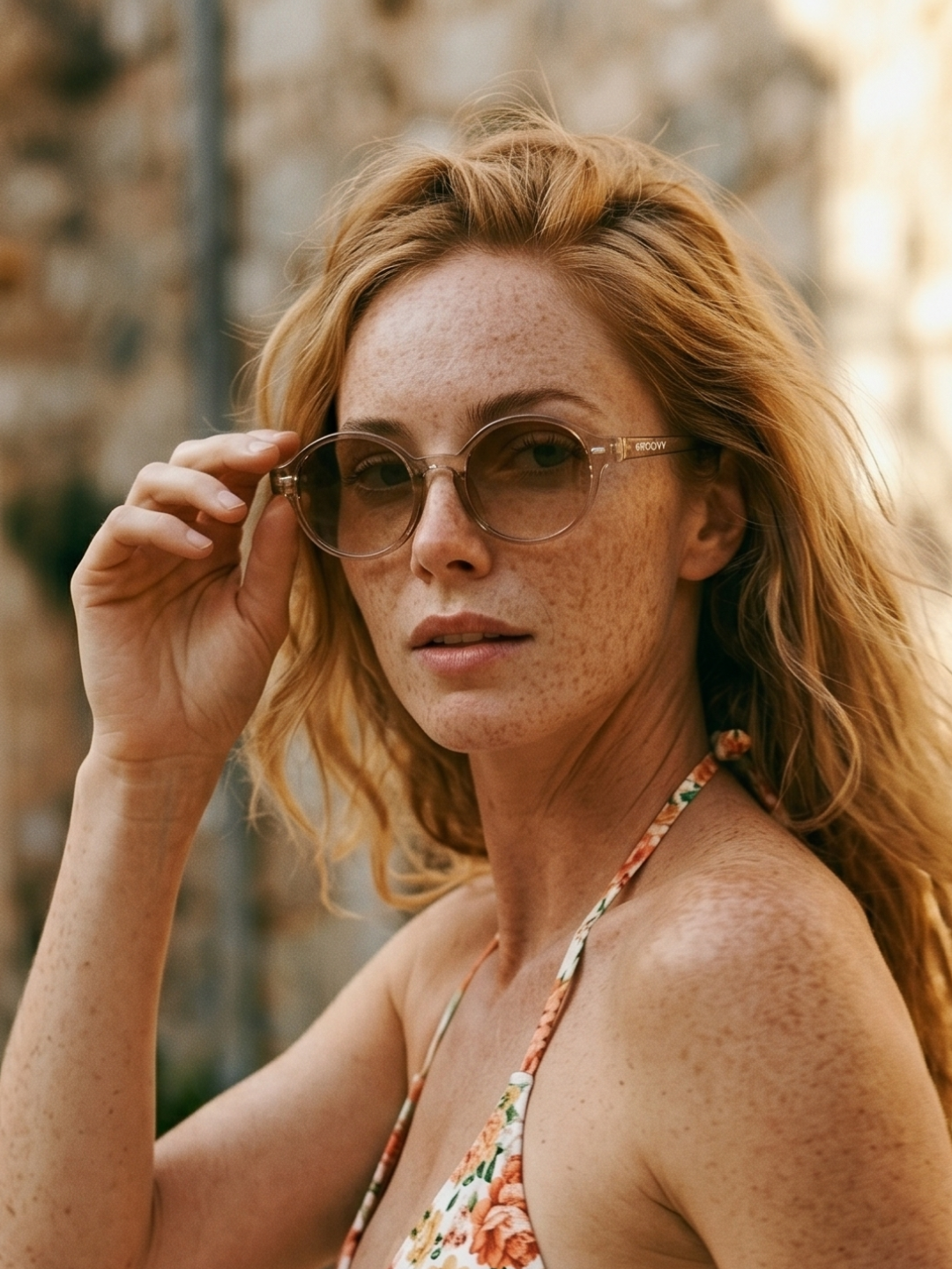 Loom round retro trend summer 2027 sunglasses tan recycled PET frame - polarised UV400 eco-friendly sunnies Manly Beach Australia 