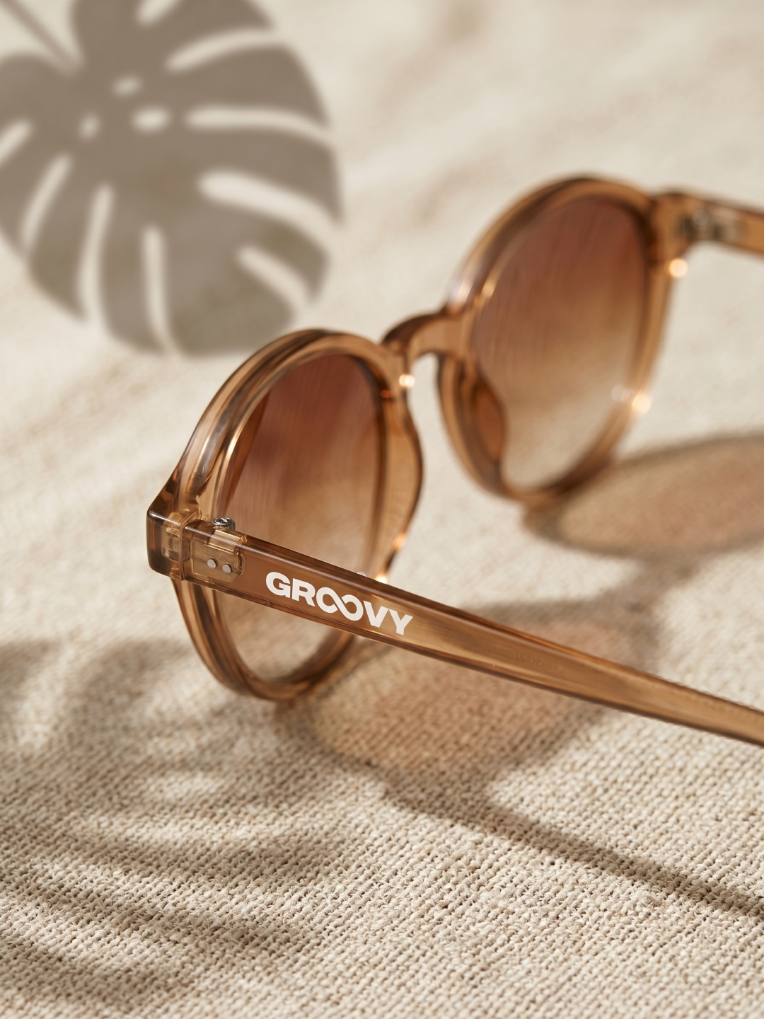 Loom round retro trend summer 2027 sunglasses tan recycled PET frame - polarised UV400 eco-friendly sunnies Manly Beach Australia 