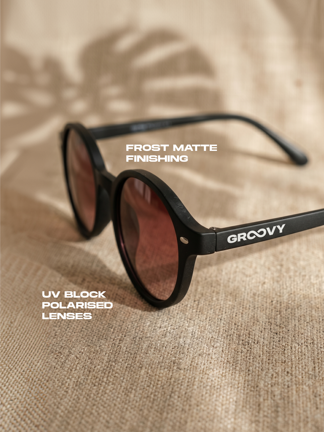 Loom round retro trend summer 2027 sunglasses tan recycled PET frame - polarised UV400 eco-friendly sunnies Manly Beach Australia 