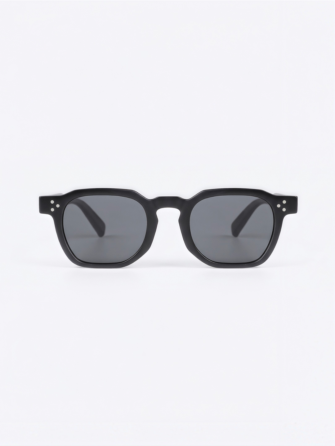 Seven geometric keyhole sunglasses black recycled PET frame - polarised UV400 eco-friendly sunnies Manly Beach Australia 