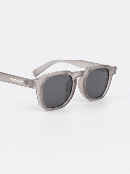 Seven geometric keyhole sunglasses cloud recycled PET frame - polarised UV400 eco-friendly sunnies Manly Beach Australia 