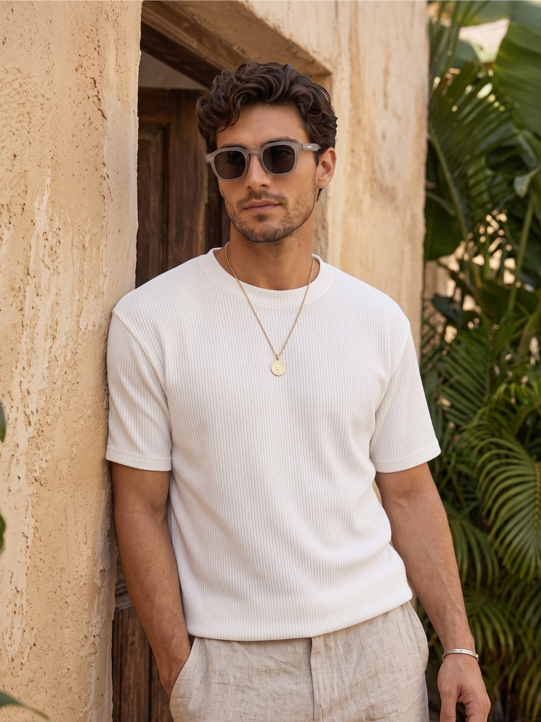 Seven geometric keyhole sunglasses cloud recycled PET frame - polarised UV400 eco-friendly sunnies Manly Beach Australia 