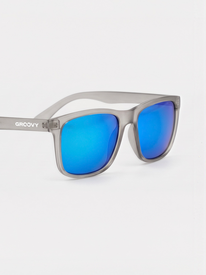 Tide surf wayfarer sunglasses sky recycled PET frame blue mirror - polarised UV400 eco-friendly sunnies Manly Beach Australia 