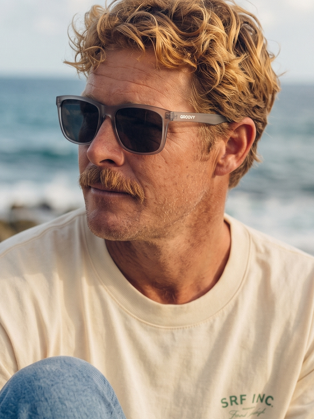 Tide surf wayfarer sunglasses cloud recycled PET frame - polarised UV400 eco-friendly sunnies Manly Beach Australia 