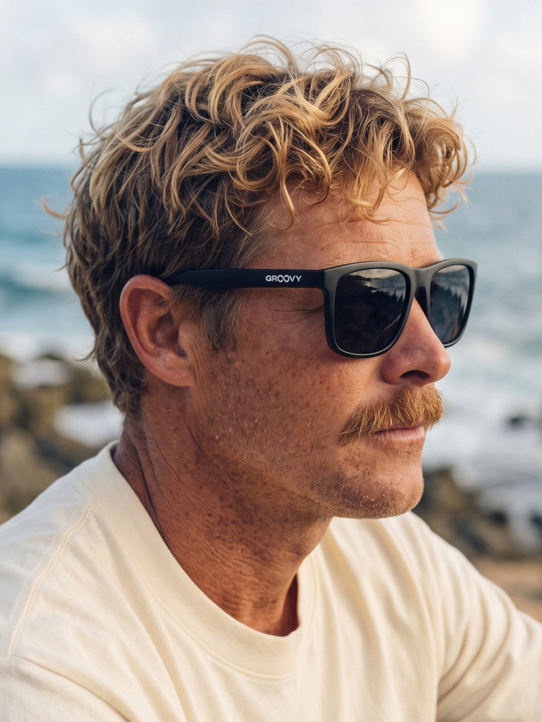 Tide surf wayfarer sunglasses black recycled PET frame - polarised UV400 eco-friendly sunnies Manly Beach Australia 