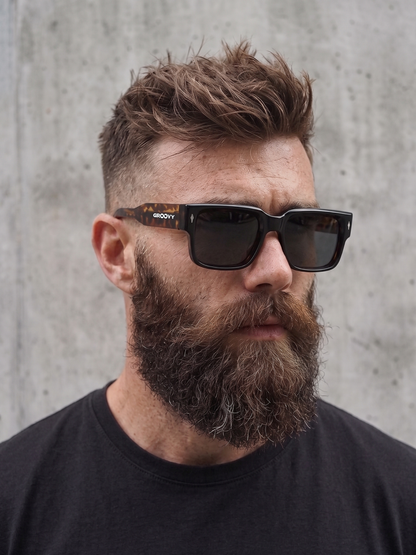 Slate bold square sunglasses tortoise TR90 acetate frame - polarised UV400 eco-friendly sunnies Manly Beach Australia 