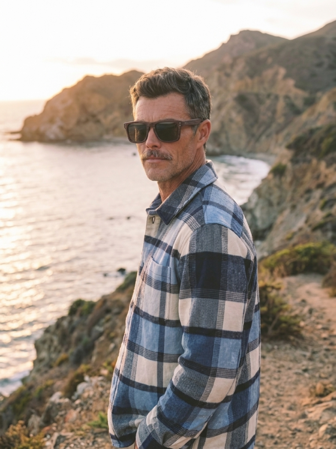 Manly square wood sunglasses ebony laminated timber frame - polarised UV400 eco-friendly sunnies Manly Beach Australia 
