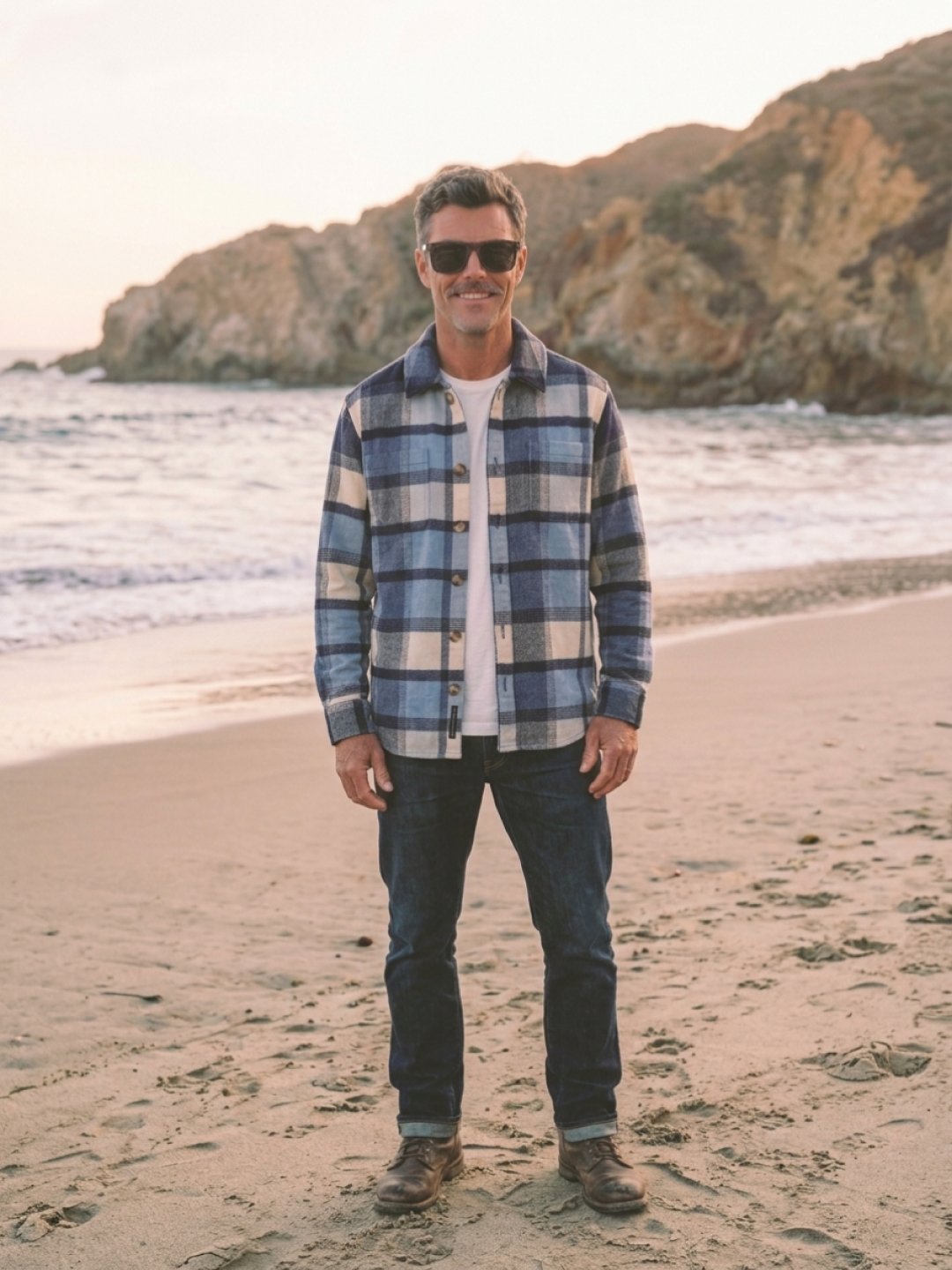 Manly square wood sunglasses ebony laminated timber frame - polarised UV400 eco-friendly sunnies Manly Beach Australia 