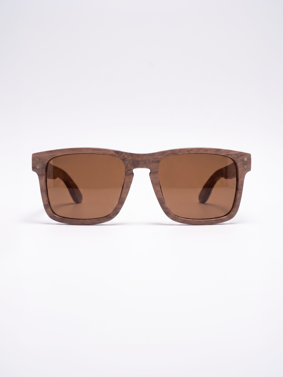 Manly square wood sunglasses walnut laminated timber frame - polarised UV400 eco-friendly sunnies Manly Beach Australia 