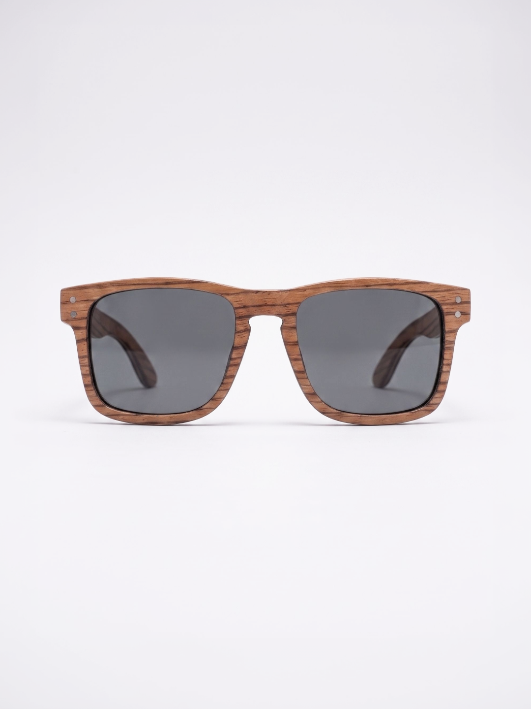 Manly square wood sunglasses zebra wood laminated timber frame - polarised UV400 eco-friendly sunnies Manly Beach Australia 