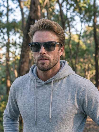 Wally squared surf sunglasses acetate frame - polarised UV400 eco-friendly sunnies Manly Beach Australia 