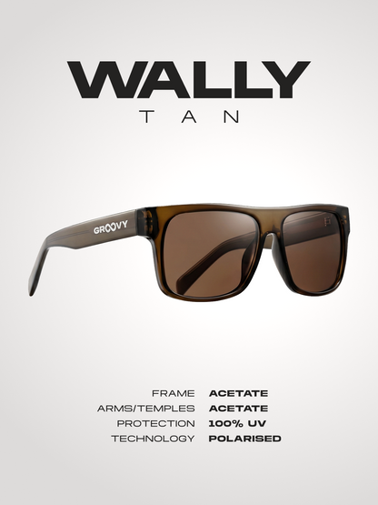 Wally squared surf sunglasses acetate frame - polarised UV400 eco-friendly sunnies Manly Beach Australia 