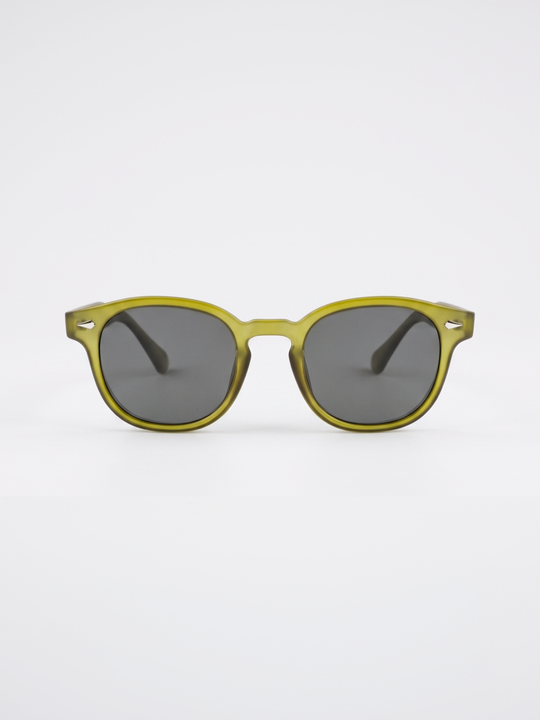 Breeze round retro sunglasses grass recycled PET frame - polarised UV400 eco-friendly sunnies Manly Beach Australia #color_green