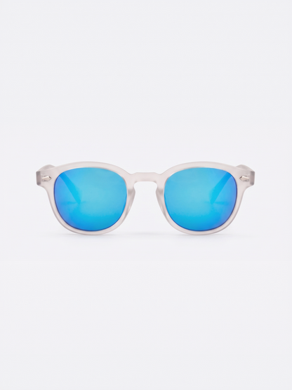 Breeze round retro sunglasses grass recycled PET frame - polarised UV400 eco-friendly sunnies Manly Beach Australia 