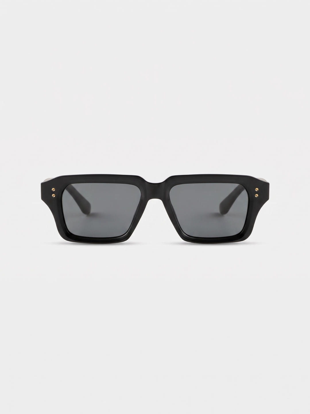Flat square retro sunglasses black recycled PET frame - polarised UV400 eco-friendly sunnies Manly Beach Australia #color_black