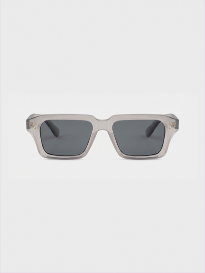 Flat square retro sunglasses cloud recycled PET frame - polarised UV400 eco-friendly sunnies Manly Beach Australia 