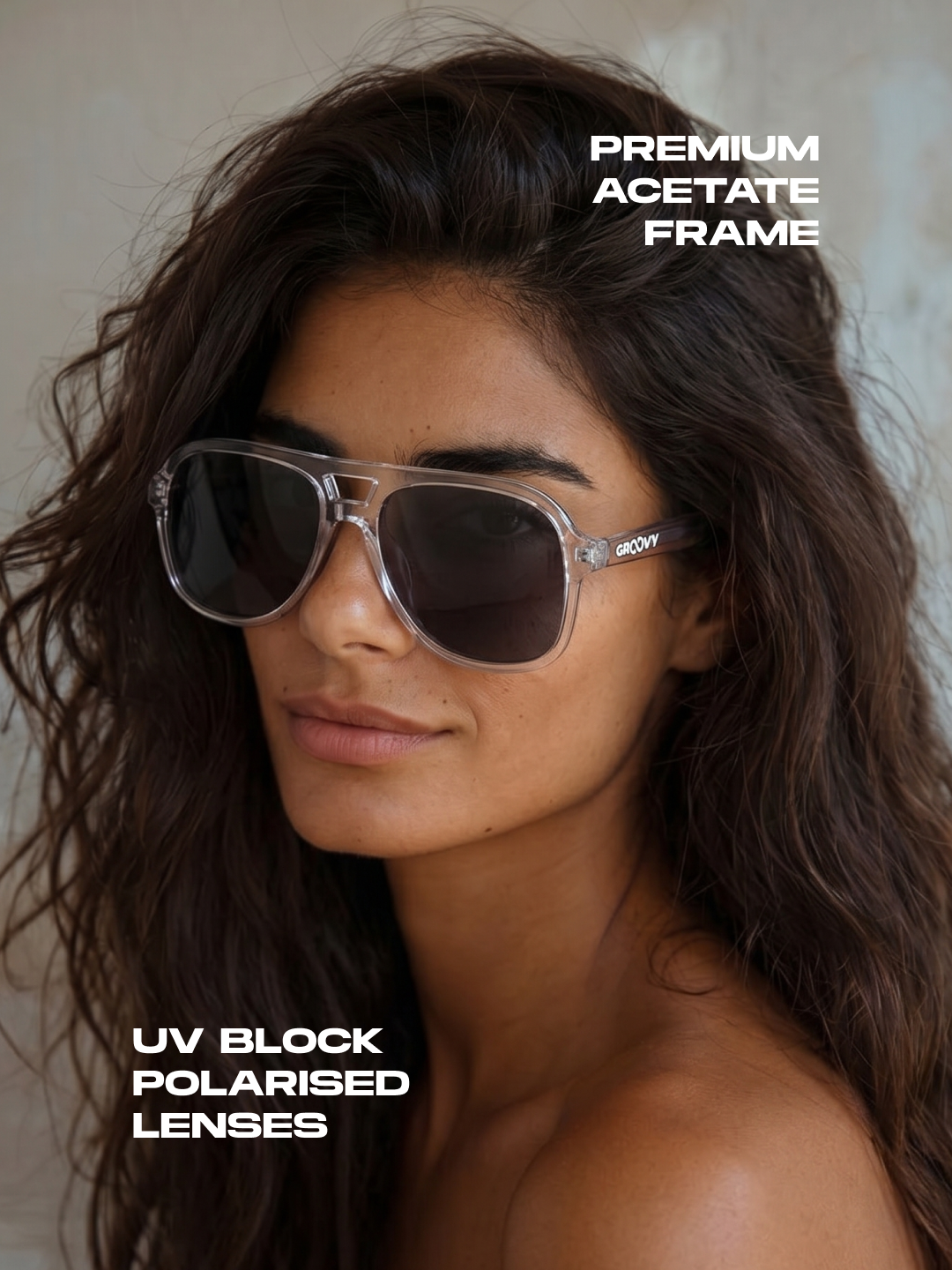 Skyer aviator retro sunglasses lucid acetate frame - polarised UV400 eco-friendly sunnies Manly Beach Australia 