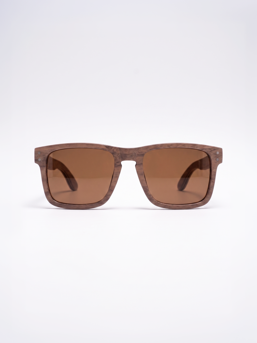 Manly square wood sunglasses walnut laminated timber frame - polarised UV400 eco-friendly sunnies Manly Beach Australia 