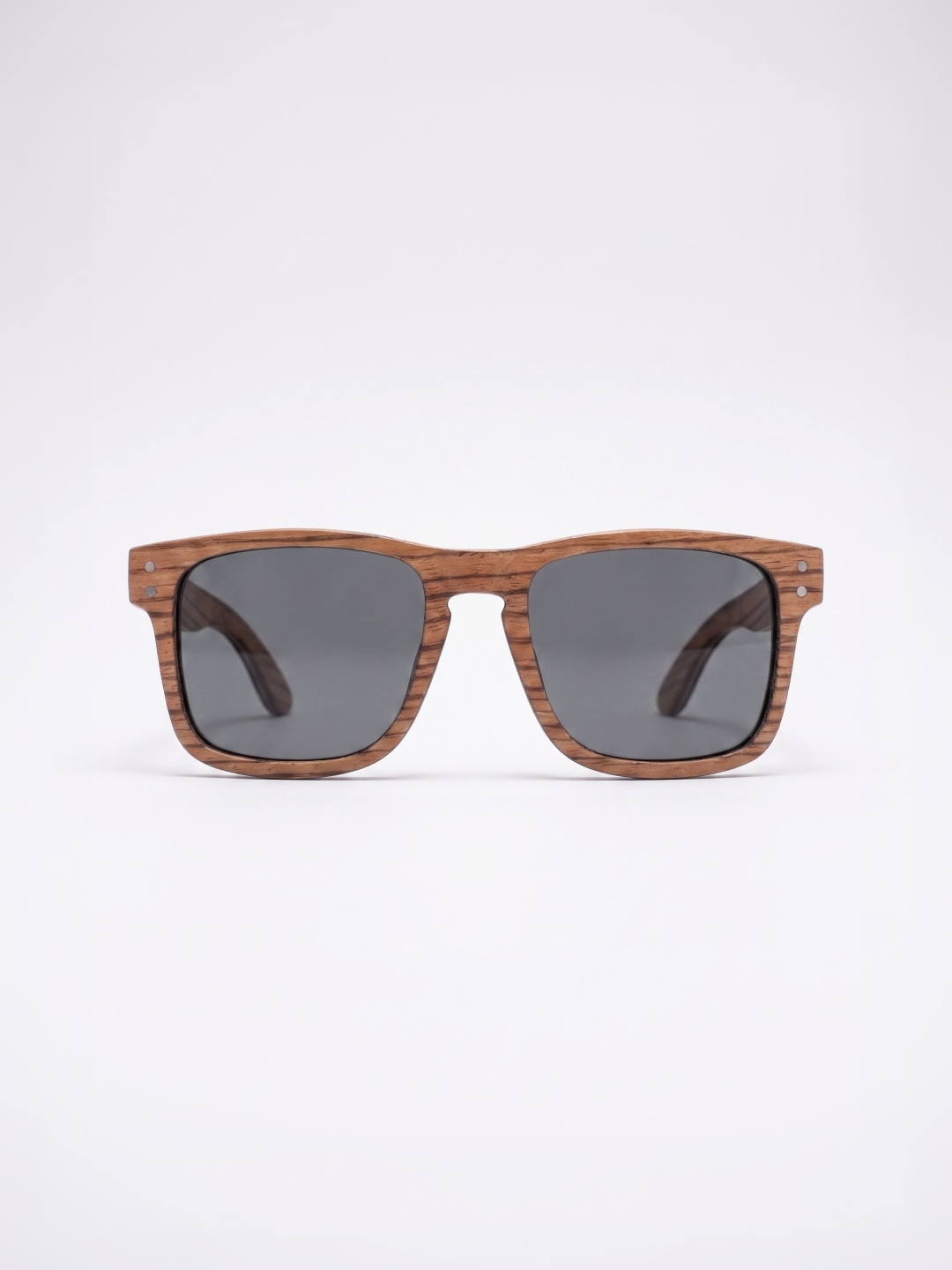 Manly square wood sunglasses zebra wood laminated timber frame - polarised UV400 eco-friendly sunnies Manly Beach Australia 